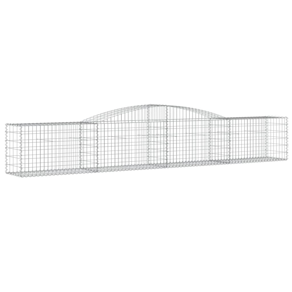 vidaXL Συρματοκιβώτιο Τοξωτό 400x50x60/80εκ. από Γαλβανισμένο Χάλυβα