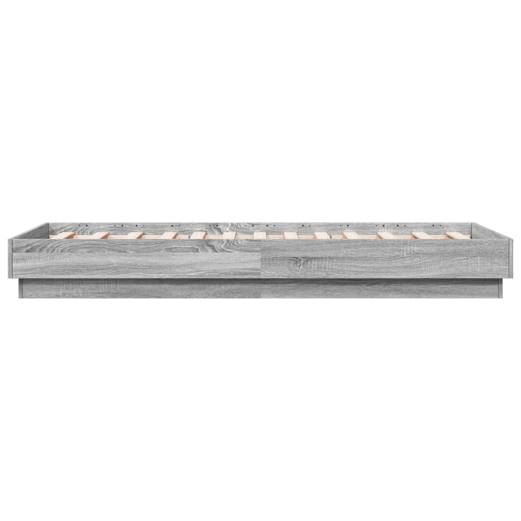 vidaXL Πλαίσιο Κρεβατιού Γκρι Sonoma 75x190 εκ. Επεξεργασμένο Ξύλο