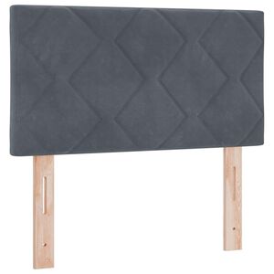vidaXL Κρεβάτι με Ελατήρια και Στρώμα Σκούρου Γκρι 80x200 εκ. Βελούδο