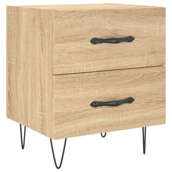 vidaXL Κομοδίνα 2 τεμ. Sonoma Δρυς 40 x 35 x 47,5 εκ. Επεξεργ. Ξύλο