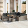 vidaXL Σετ Καναπέ Κήπου 12 pcs Γκρι συνθετικό ρατάν
