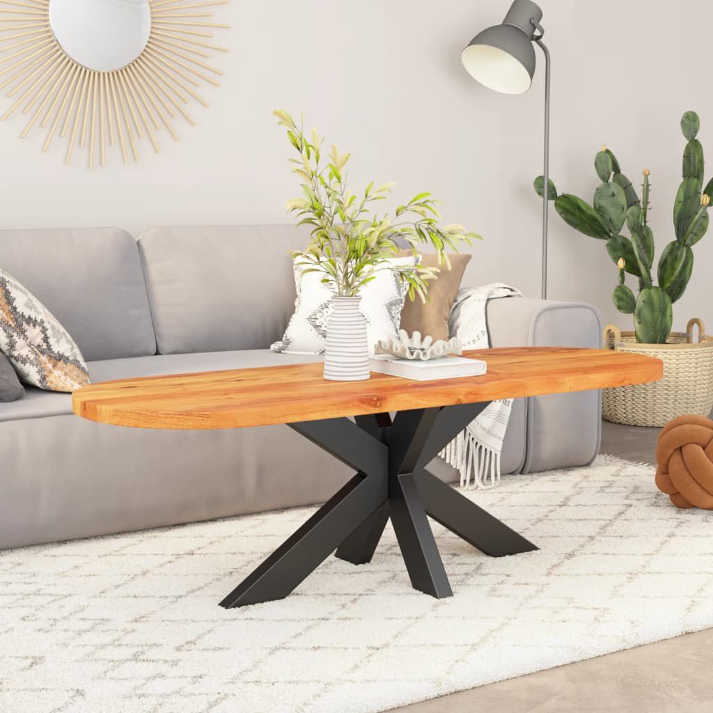 vidaXL Επιφάνεια Τραπεζιού Οβάλ 100x40x3,8 εκ. Μασίφ Ξύλο Ακακίας