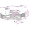 vidaXL Σετ Καναπέ Κήπου 9 pcs Γκρι συνθετικό ρατάν