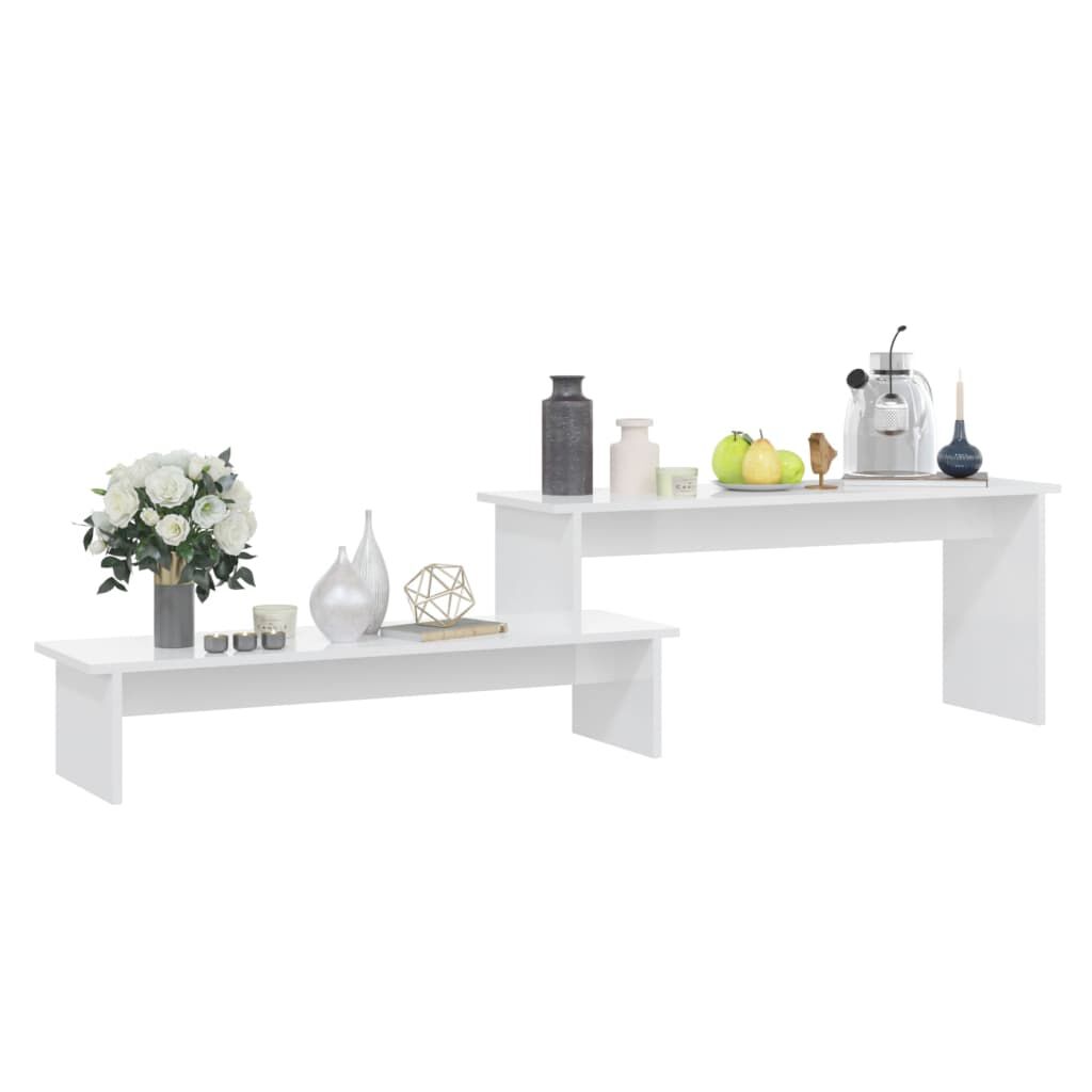 vidaXL Έπιπλο Τηλεόρασης Γυαλιστερό Λευκό 180 x 30 x 43 εκ Επεξ. Ξύλο