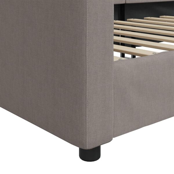 vidaXL Καναπές Κρεβάτι Taupe 100 x 200 εκ. Υφασμάτινος