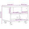 vidaXL Σταντ Εκτυπωτή Μαύρη Οξυά 41 x 32 x 33.5 εκ. Επεξεργασμένο ξύλο