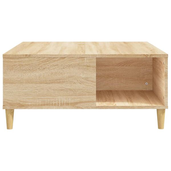vidaXL Τραπεζάκι Σαλονιού Sonoma Δρυς 80x80x36,5 εκ. Επεξεργασμ. Ξύλο