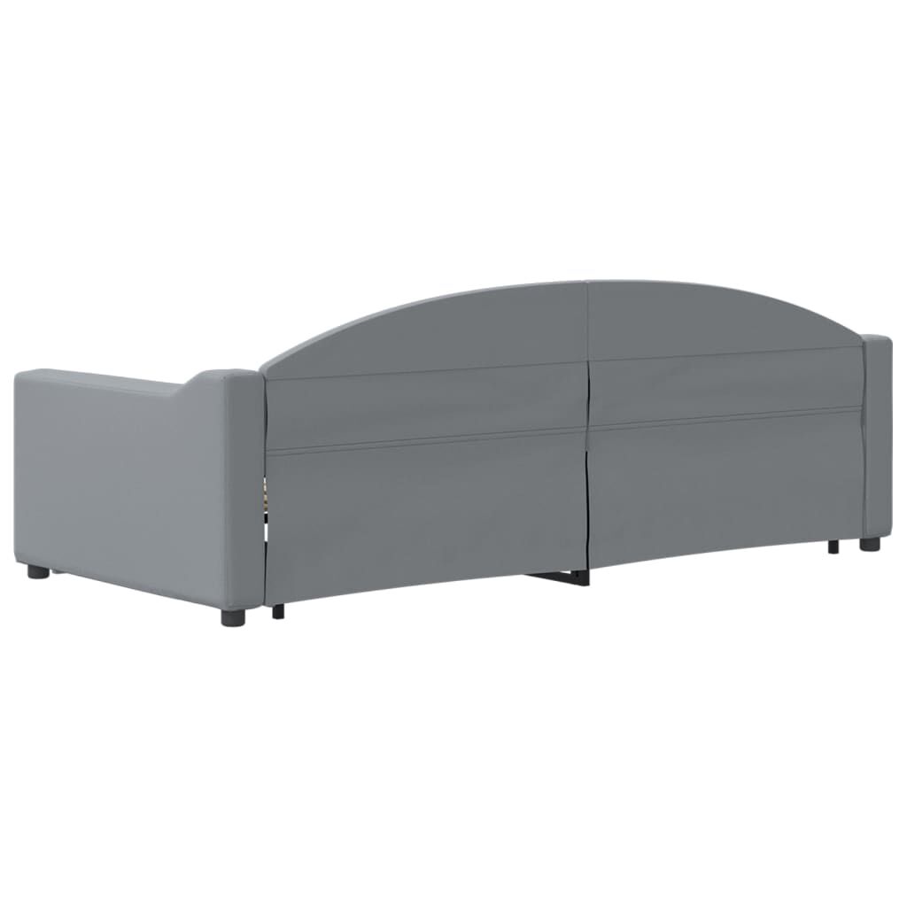 vidaXL Καναπές Κρεβάτι Συρόμενος Ανοιχτό Γκρι 90 x 190 εκ. Υφασμάτινος
