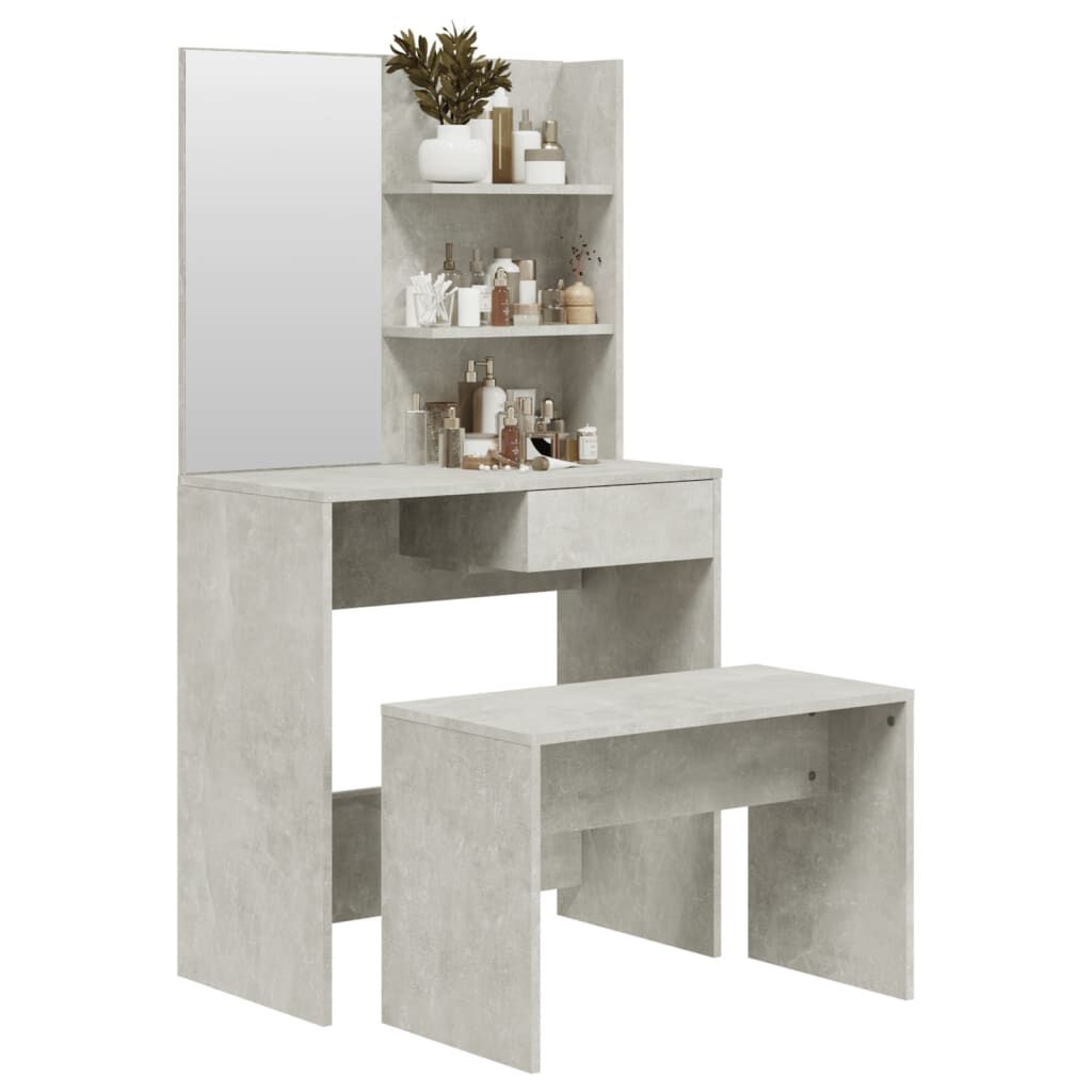 vidaXL Μπουντουάρ Σετ Γκρι Σκυροδέματος 74,5 x 40 x 141 εκ.