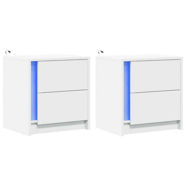 vidaXL &Kappa;&omicron;&mu;&omicron;&delta;ί&nu;&alpha; &mu;&epsilon; &Phi;ώ&tau;&alpha; LED 2 &tau;&epsilon;&mu;. &Lambda;&epsilon;&upsilon;&kappa;ά &alpha;&pi;ό &Epsilon;&pi;&epsilon;&xi;&epsilon;&rho;&gamma;&alpha;&sigma;&mu;έ&nu;&omicron; &Xi;ύ&lambda;&omicron;