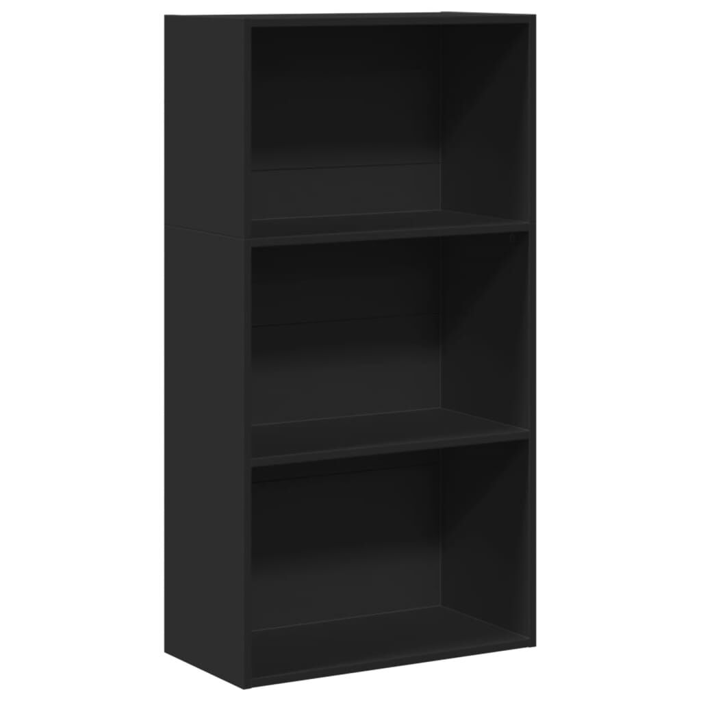 vidaXL Βιβλιοθήκη Μαύρη 60x30x114 εκ. από Επεξεργασμένο Ξύλο
