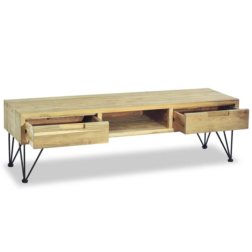 vidaXL Έπιπλο Τηλεόρασης 120 x 35 x 35 εκ. από Μασίφ Ξύλο Teak