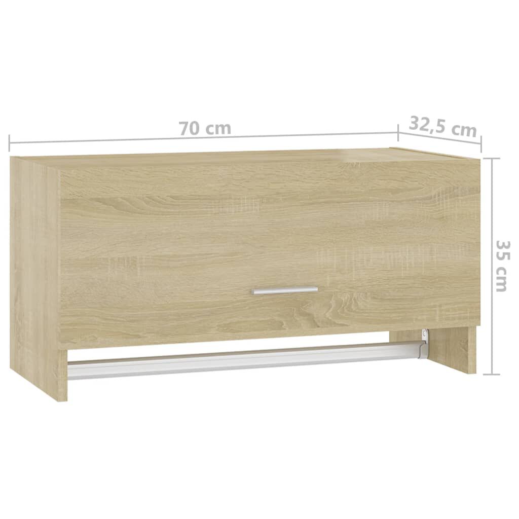 vidaXL Ντουλάπα Sonoma Δρυς 70 x 32,5 x 35 εκ. από Επεξ. Ξύλο