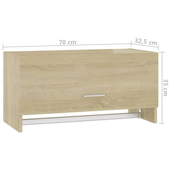 vidaXL Ντουλάπα Sonoma Δρυς 70 x 32,5 x 35 εκ. από Επεξ. Ξύλο