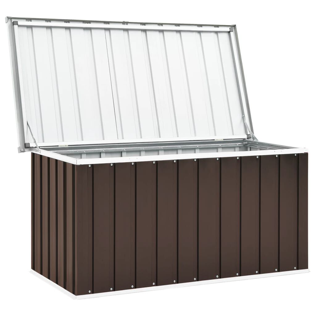 vidaXL Μπαούλο Αποθήκευσης Κήπου Καφέ 129 x 67 x 65 εκ.