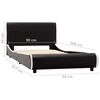 vidaXL Πλαίσιο Κρεβατιού Μαύρο 90 x 200 εκ. από Συνθετικό Δέρμα