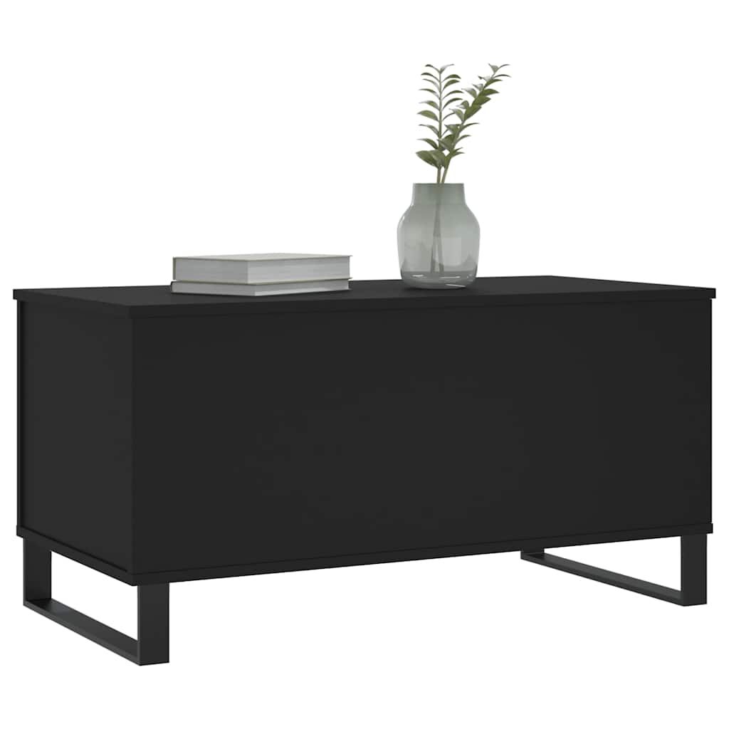 vidaXL Τραπεζάκι Σαλονιού Μαύρο 90x44,5x45 εκ. Επεξεργασμένο Ξύλο