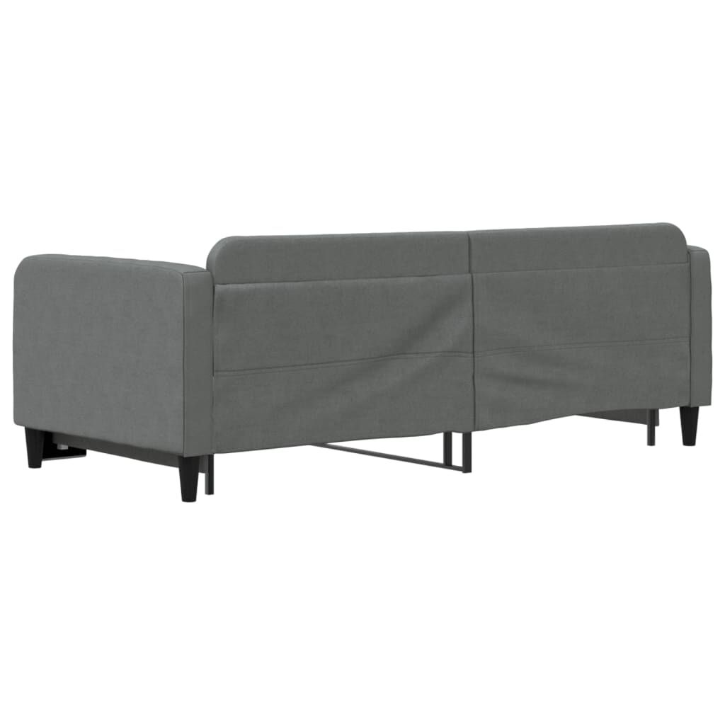 vidaXL Καναπές Κρεβάτι Συρόμενος Σκούρο Γκρι 90 x 190 εκ. Ύφασμα
