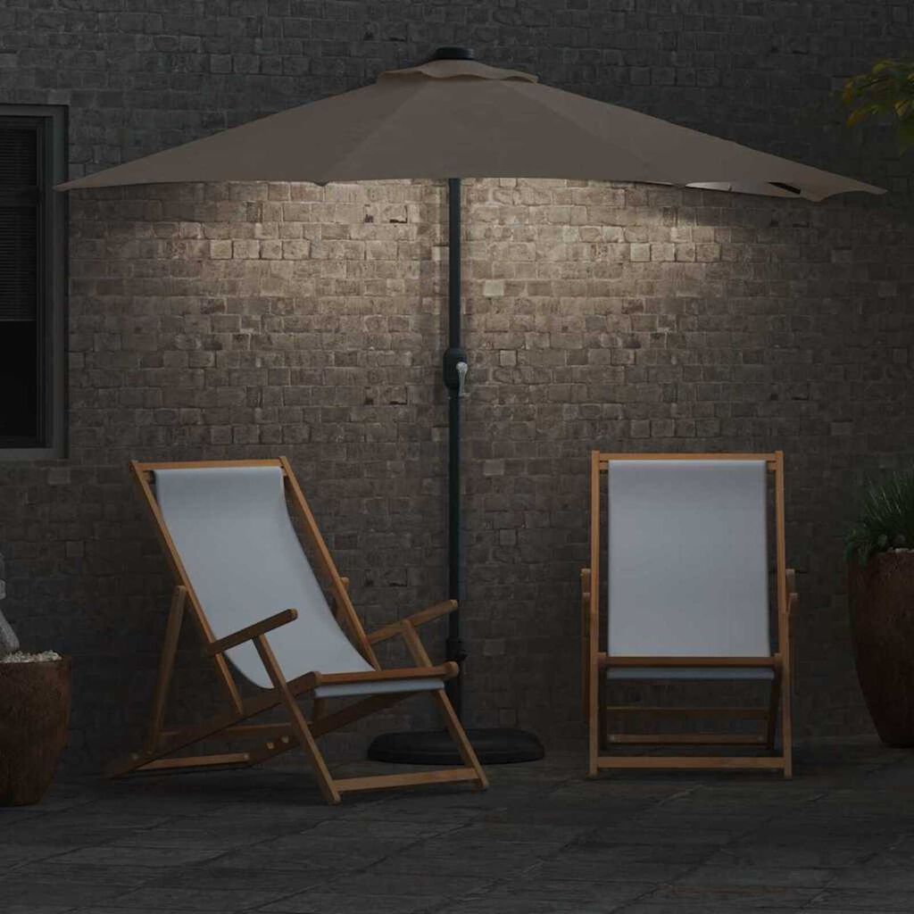 vidaXL Ομπρέλα Κήπου Taupe 294 x 150 x 224 εκ ύφασμα
