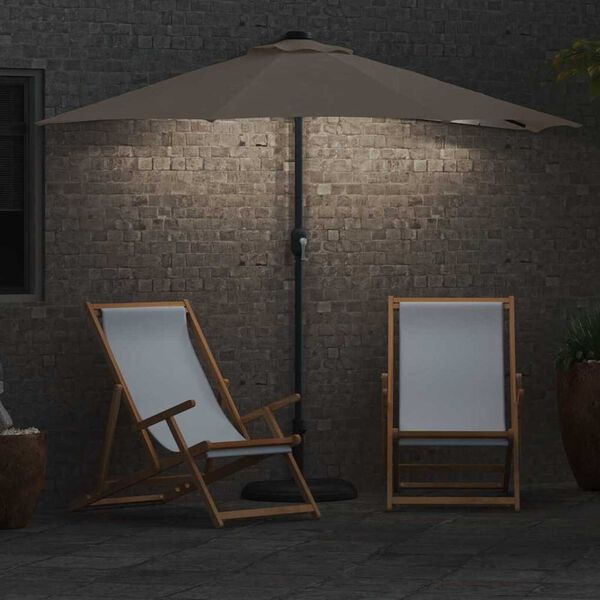 vidaXL Ομπρέλα Κήπου Taupe 294 x 150 x 224 εκ ύφασμα