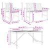 vidaXL Σέτ φαγητού για κήπο 4 pcs Καφέ 150 x 90 x 74 cm