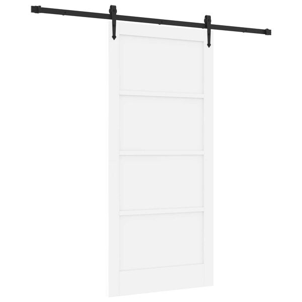 vidaXL Συρόμενη Πόρτα ORKDAL Λευκό 93 x 202 cm Μασίφ ξύλο πεύκου
