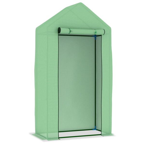 vidaXL Θερμοκήπιο 0,5 μ² 1x0,5x1,9 μ. με Ατσάλινο Πλαίσιο
