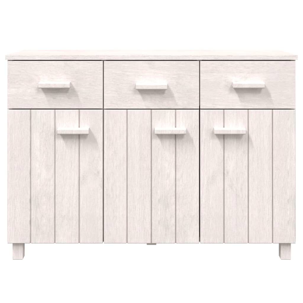 vidaXL Ντουλάπι HAMAR Λευκό 113 x 40 x 80 εκ. από Μασίφ Ξύλο Πεύκου