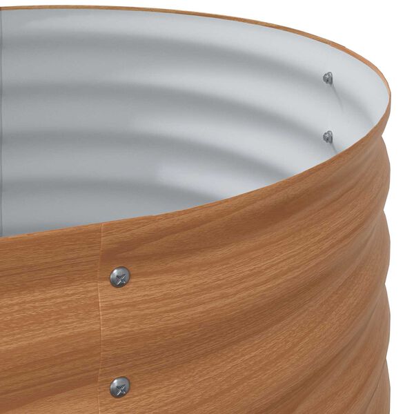 vidaXL Υπερυψωμένη Ζαρντινιέρα Καφέ 320 x 80 x 44 cm Ατσάλι