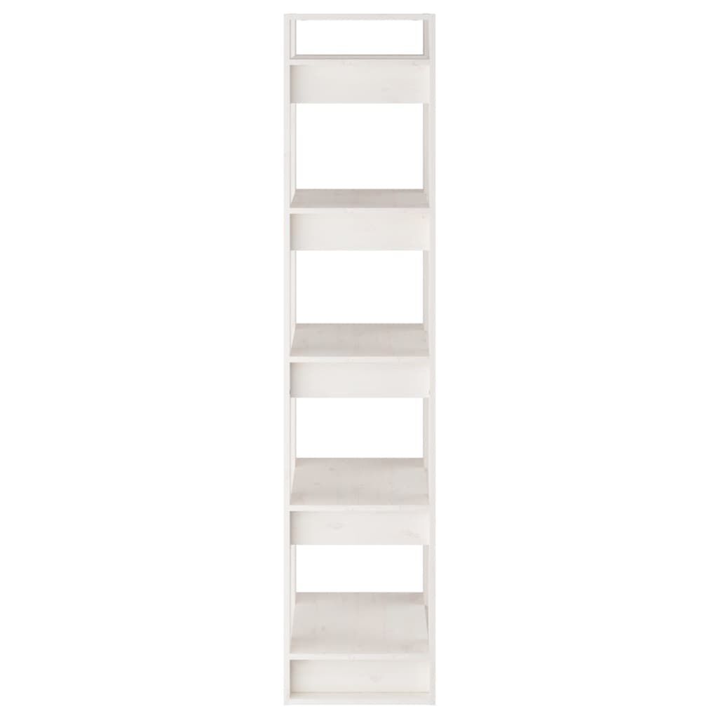vidaXL Βιβλιοθήκη/Διαχωριστικό Χώρου Λευκό 41x35x160 εκ. Μασίφ Πεύκο