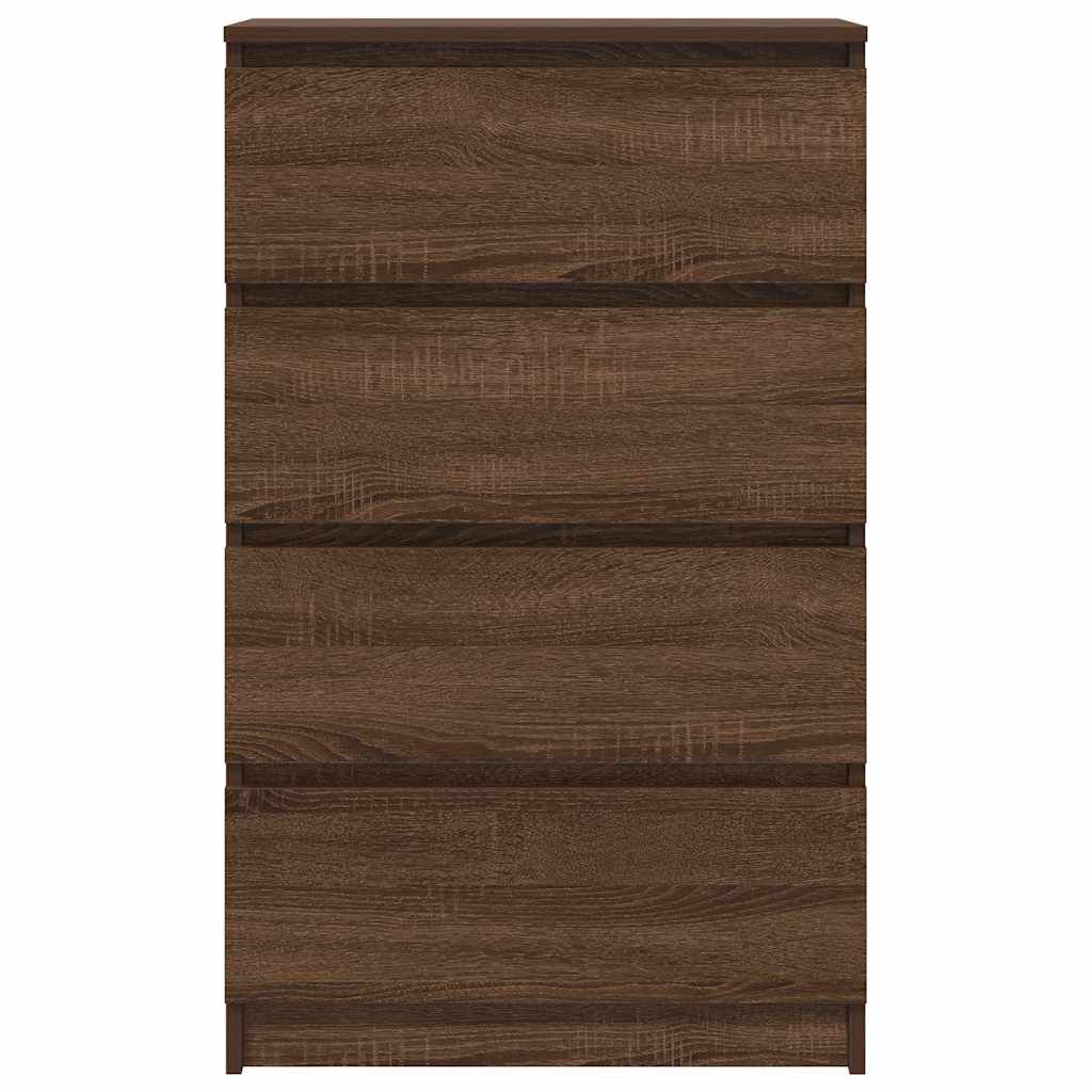 vidaXL Συρταριέρα Καφέ Δρυς 60 x 35 x 98,5 εκ. από Επεξεργασμένο Ξύλο