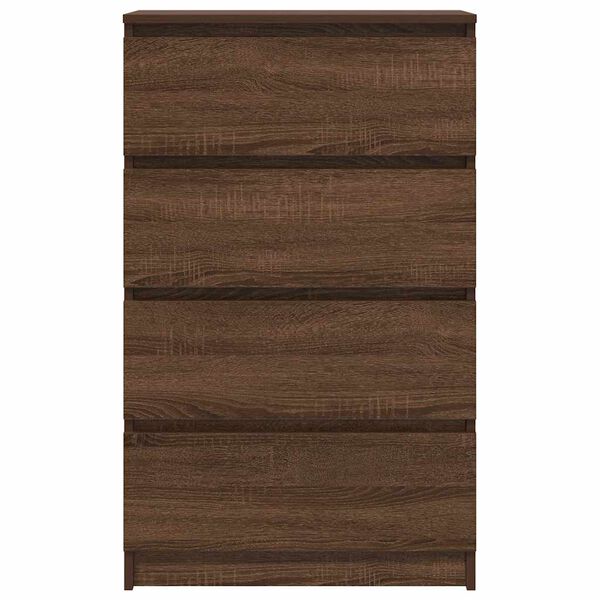 vidaXL Συρταριέρα Καφέ Δρυς 60 x 35 x 98,5 εκ. από Επεξεργασμένο Ξύλο