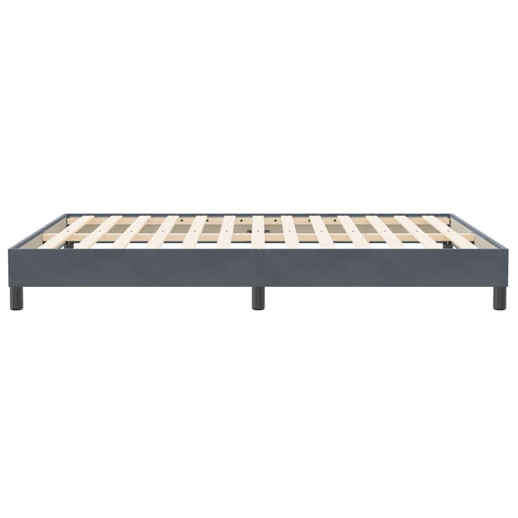 vidaXL Box Spring Κρεβάτι χωρίς στρώμα Σκούρο γκρι Βελούδινο