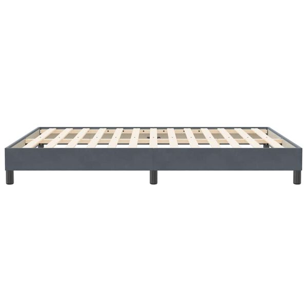 vidaXL Box Spring Κρεβάτι χωρίς στρώμα Σκούρο γκρι Βελούδινο