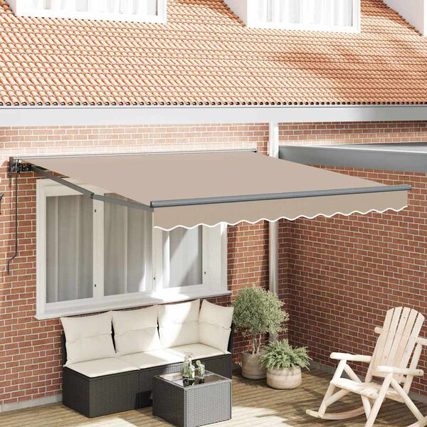 vidaXL Σκηνίτσα Αναδιπλούμενη Μπεζ 300x250 εκ. ύφασμα