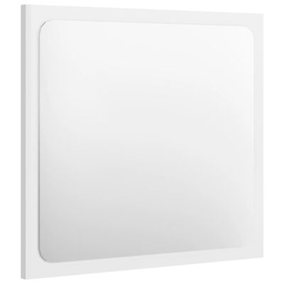 vidaXL Καθρέφτης Μπάνιου Γυαλιστερό Λευκό 40x1,5x37 εκ. Μοριοσανίδα
