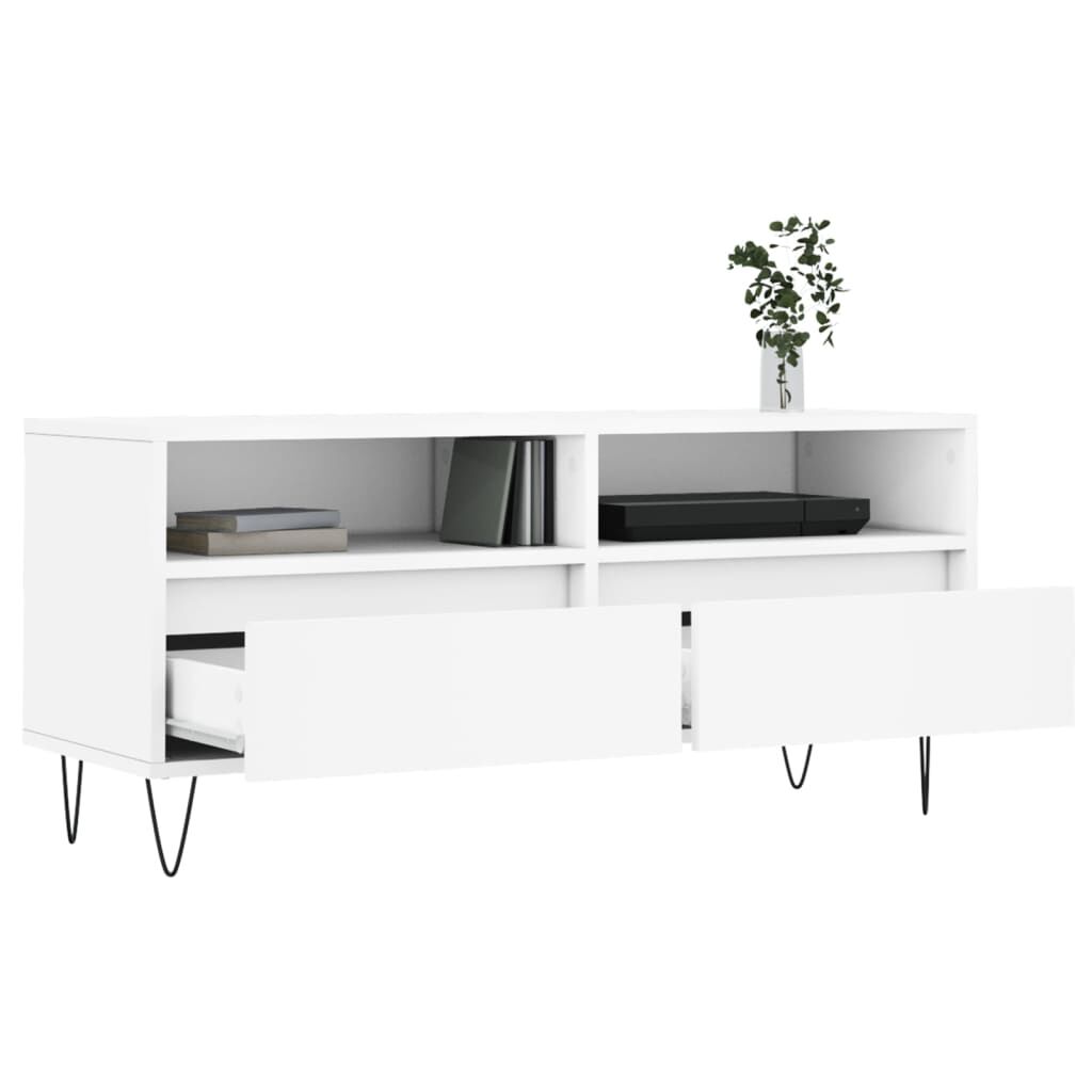 vidaXL Έπιπλο Τηλεόρασης Λευκό 100x34,5x44,5 εκ. Επεξεργασμένο Ξύλο