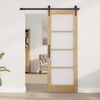 vidaXL Εσωτερική Πόρτα με Γυαλί ORKDAL Καφέ 73.5 x 198.5 εκ.