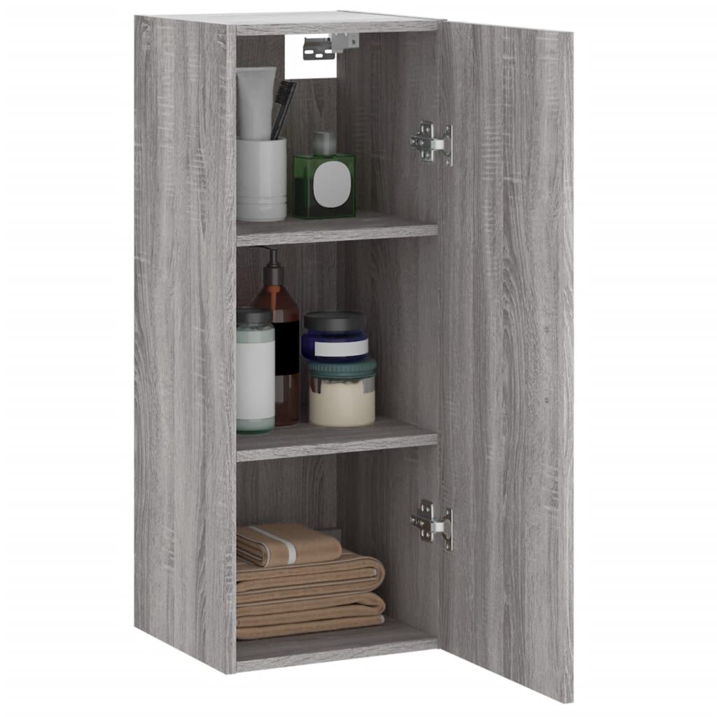 vidaXL Ντουλάπι Τοίχου Γκρι Sonoma 34,5 x 34 x 90 εκ.