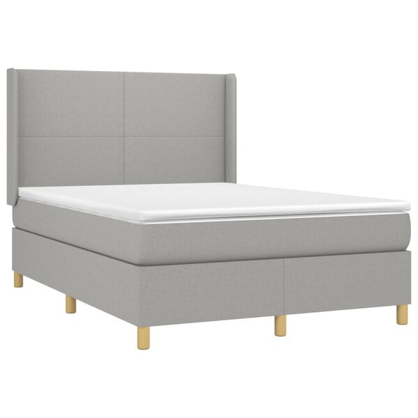 vidaXL &Kappa;&rho;&epsilon;&beta;ά&tau;&iota; Boxspring &mu;&epsilon; &Sigma;&tau;&rho;ώ&mu;&alpha; & LED &Alpha;&nu;.&Gamma;&kappa;&rho;&iota; 140x190&epsilon;&kappa;. &Upsilon;&phi;&alpha;&sigma;&mu;ά&tau;&iota;&nu;&omicron;