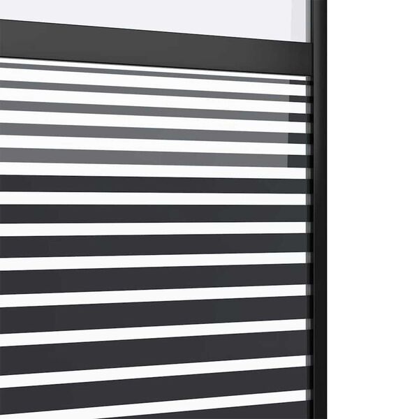 vidaXL Συρόμενη Πόρτα Μαύρο 76 x 205 cm Σκληρυμένο γυαλί και Αλουμίνιο