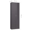 vidaXL Ντουλάπα Γραφείου Γυαλιστερό Γκρι 60x32x190 εκ. από Μοριοσανίδα