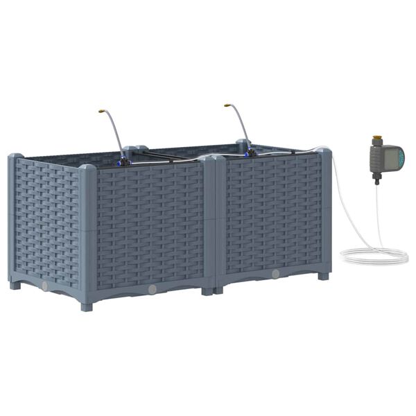 vidaXL &Gamma;&lambda;ά&sigma;&tau;&rho;&alpha; &Kappa;ή&pi;&omicron;&upsilon; 2 pcs &Alpha;&nu;&omicron;&iota;&chi;&tau;ό &Gamma;&kappa;&rho;&iota; &Alpha;&tau;&sigma;ά&lambda;&iota;