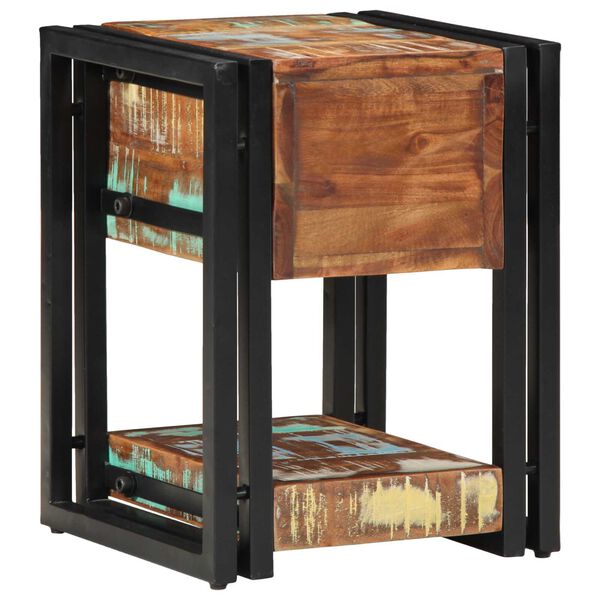 vidaXL Νυχτερινό Τραπέζι 40x40x40 εκ. Από Μασίφ Ανακυκλωμένο Ξύλο