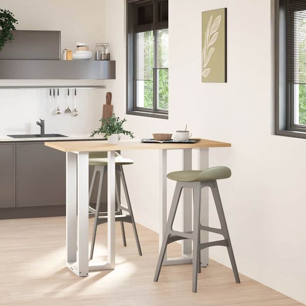 vidaXL Πόδια Τραπεζιού Μπαρ σε Σχήμα Τ, 2 τεμ. Λευκά 40x35x(100-101) εκ. Ατσάλι