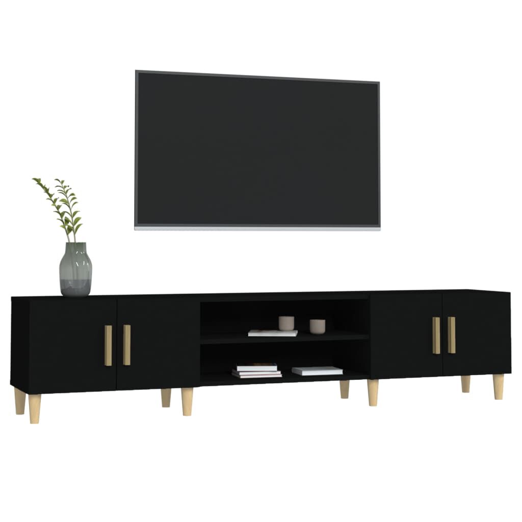 vidaXL Έπιπλο Τηλεόρασης Μαύρο 180x31,5x40 εκ. Επεξεργασμένο Ξύλο