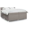 vidaXL &Kappa;&rho;&epsilon;&beta;ά&tau;&iota; Boxspring &mu;&epsilon; &Sigma;&tau;&rho;ώ&mu;&alpha; Taupe 200x200 &epsilon;&kappa;. &Upsilon;&phi;&alpha;&sigma;&mu;ά&tau;&iota;&nu;&omicron;
