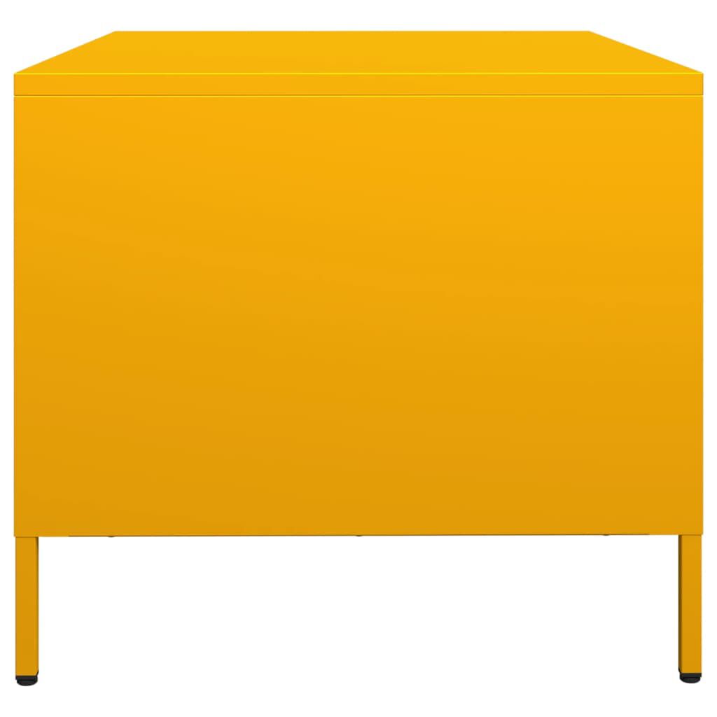 vidaXL Έπιπλο Τηλεόρασης Μουσταρδί 68x50x43,5 εκ. Ατσάλι Ψυχρής Έλασης