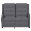 vidaXL Πολυθρόνα Μασάζ Διθέσια Ανακλ. Γκρι Υφασμάτ.