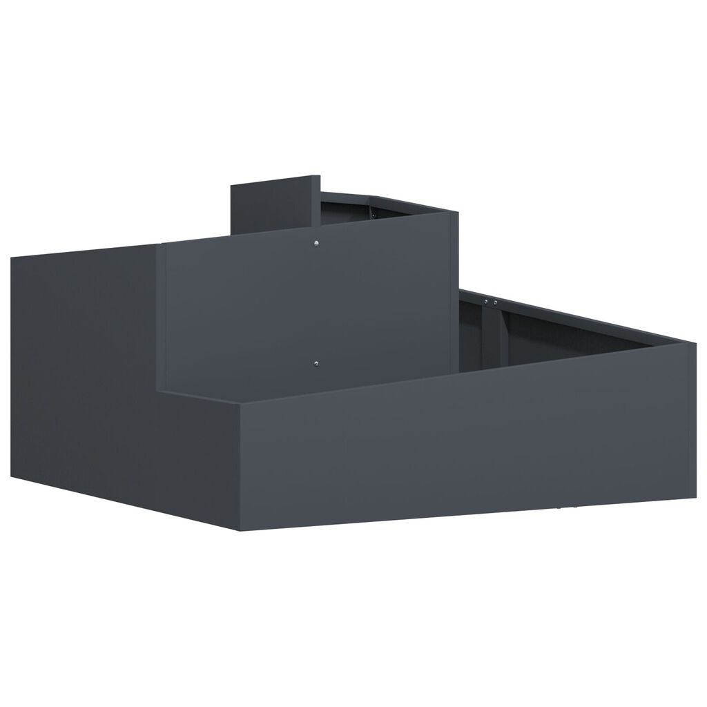 vidaXL Γλάστρα Ανθρακί 80x80x50 cm Κρύο Σιδηροσύρμα